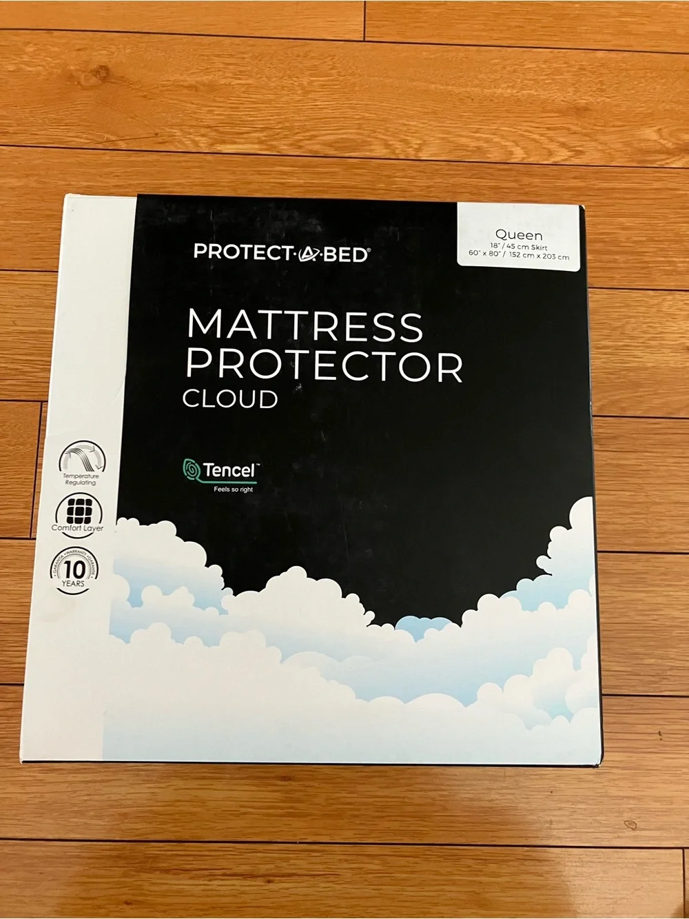 Protect-A-Bed Cloud Extra-Soft Tencel Waterproof Mattress Protector, Queen,NEW